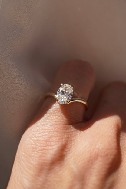 2 CT Emerald Pave Moissanite Engagement Ring