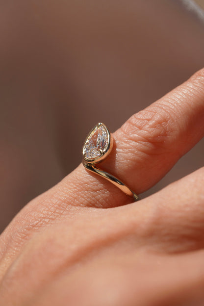 2 CT Emerald Pave Moissanite Engagement Ring