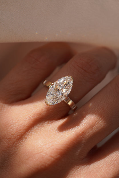 2 CT Emerald Pave Moissanite Engagement Ring