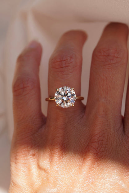 2 CT Emerald Pave Moissanite Engagement Ring