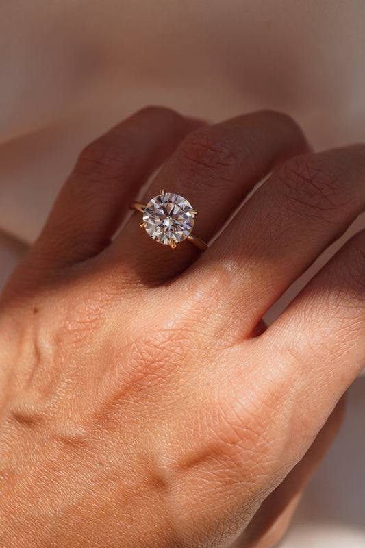 2 CT Emerald Pave Moissanite Engagement Ring