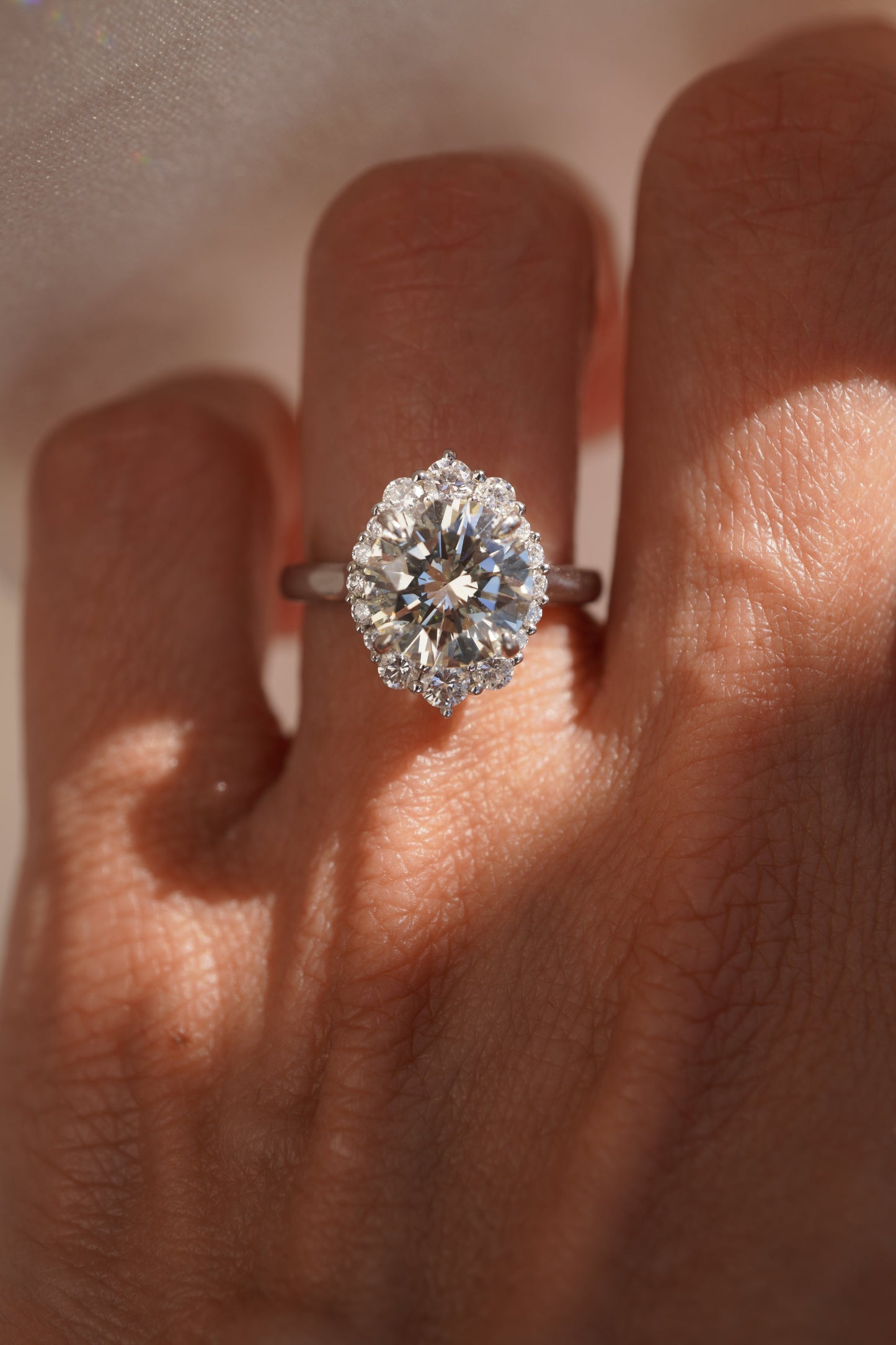 2 CT Emerald Pave Moissanite Engagement Ring
