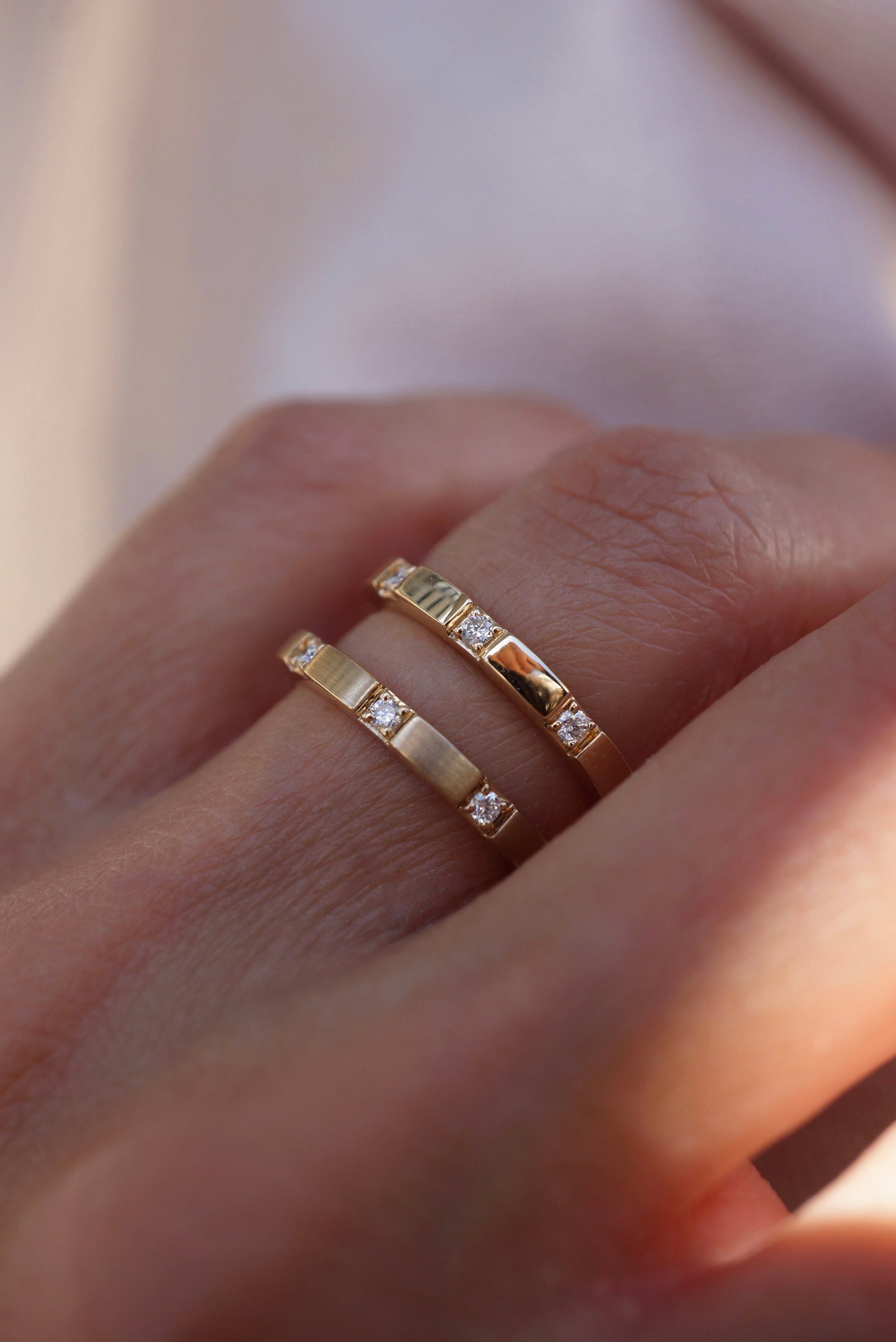 0.35 TCW Round Diamond Curved Pave DEF/VVS Lab Grown Wedding Band