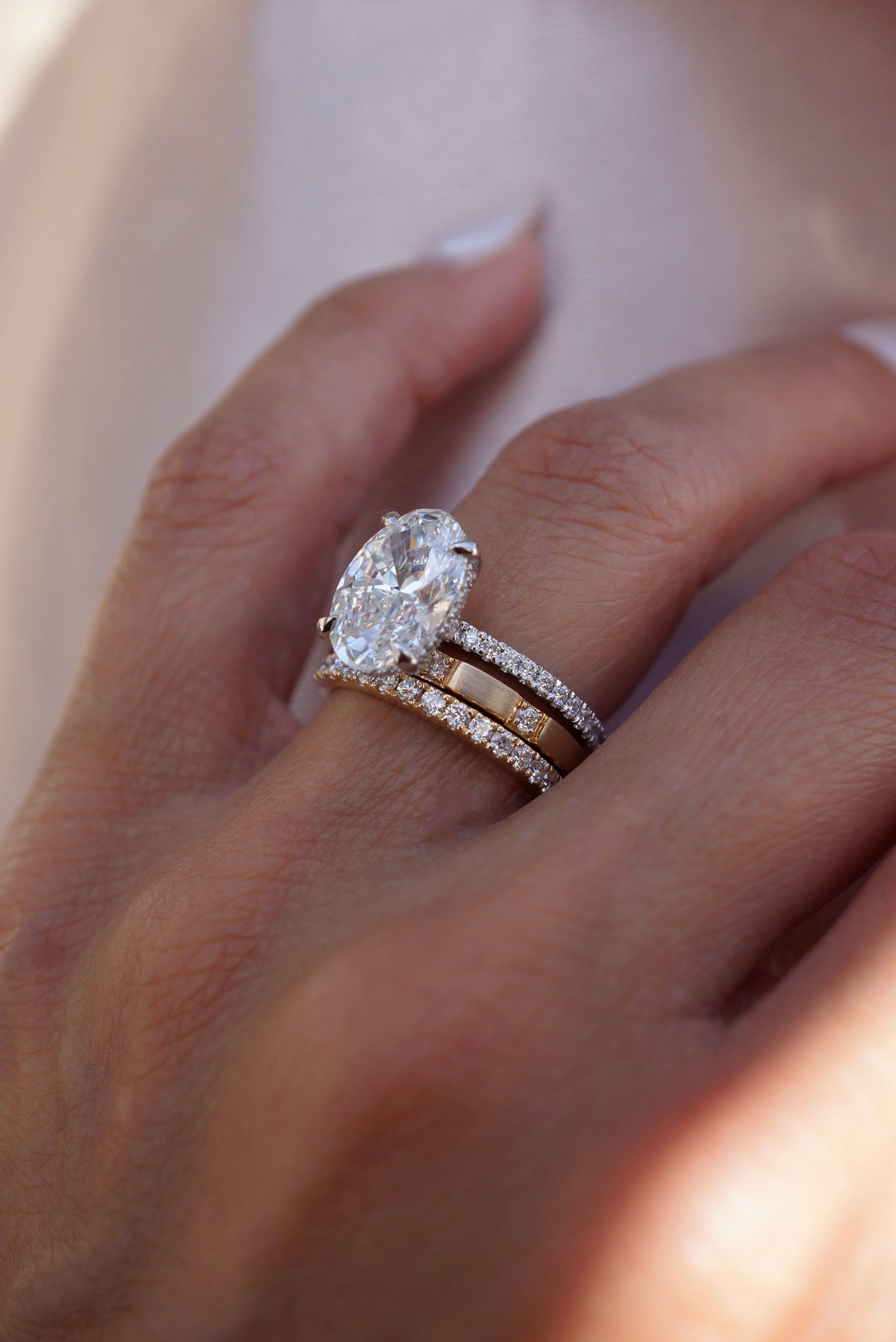0.35 TCW Round Diamond Curved Pave DEF/VVS Lab Grown Wedding Band