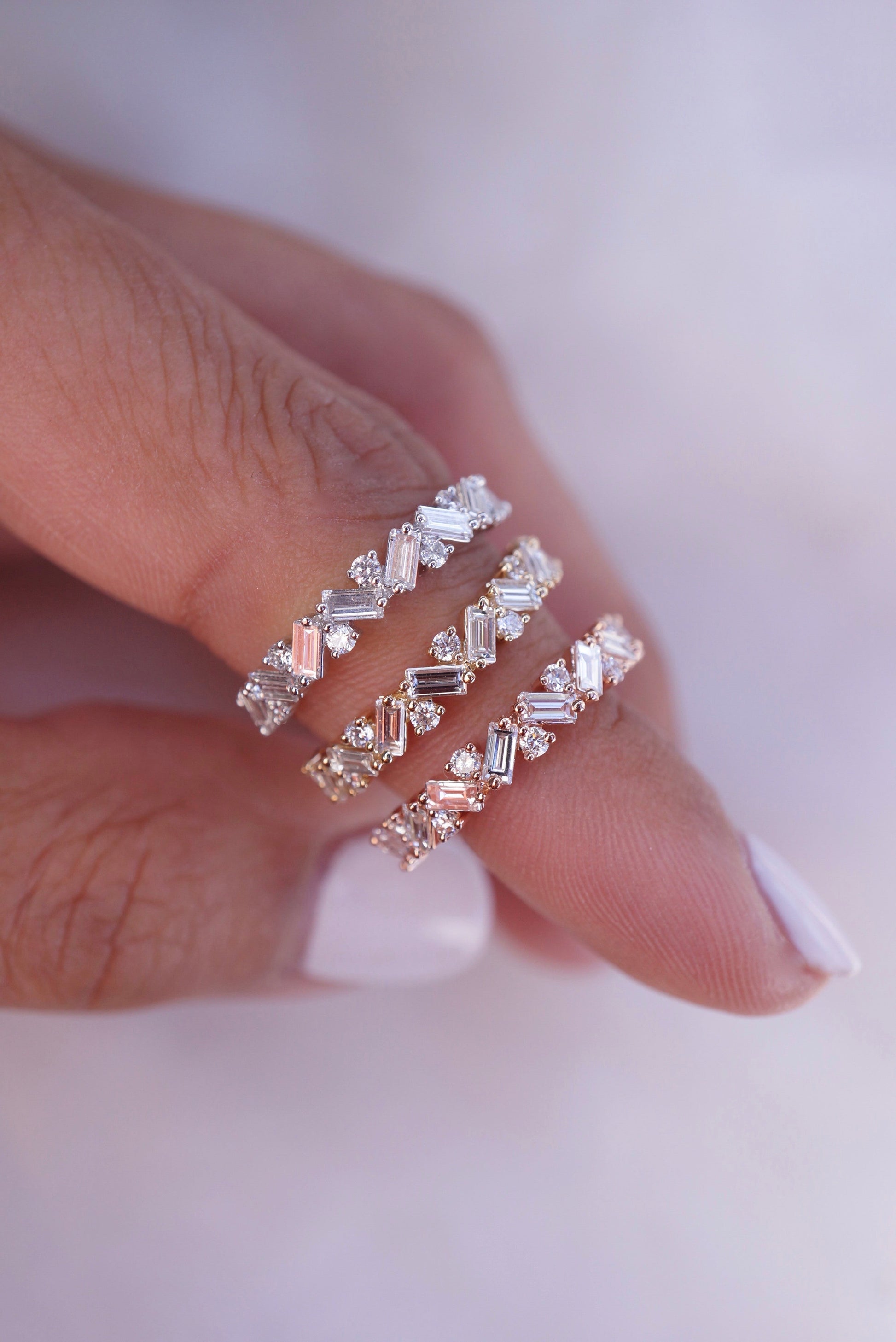0.35 TCW Round Diamond Curved Pave DEF/VVS Lab Grown Wedding Band