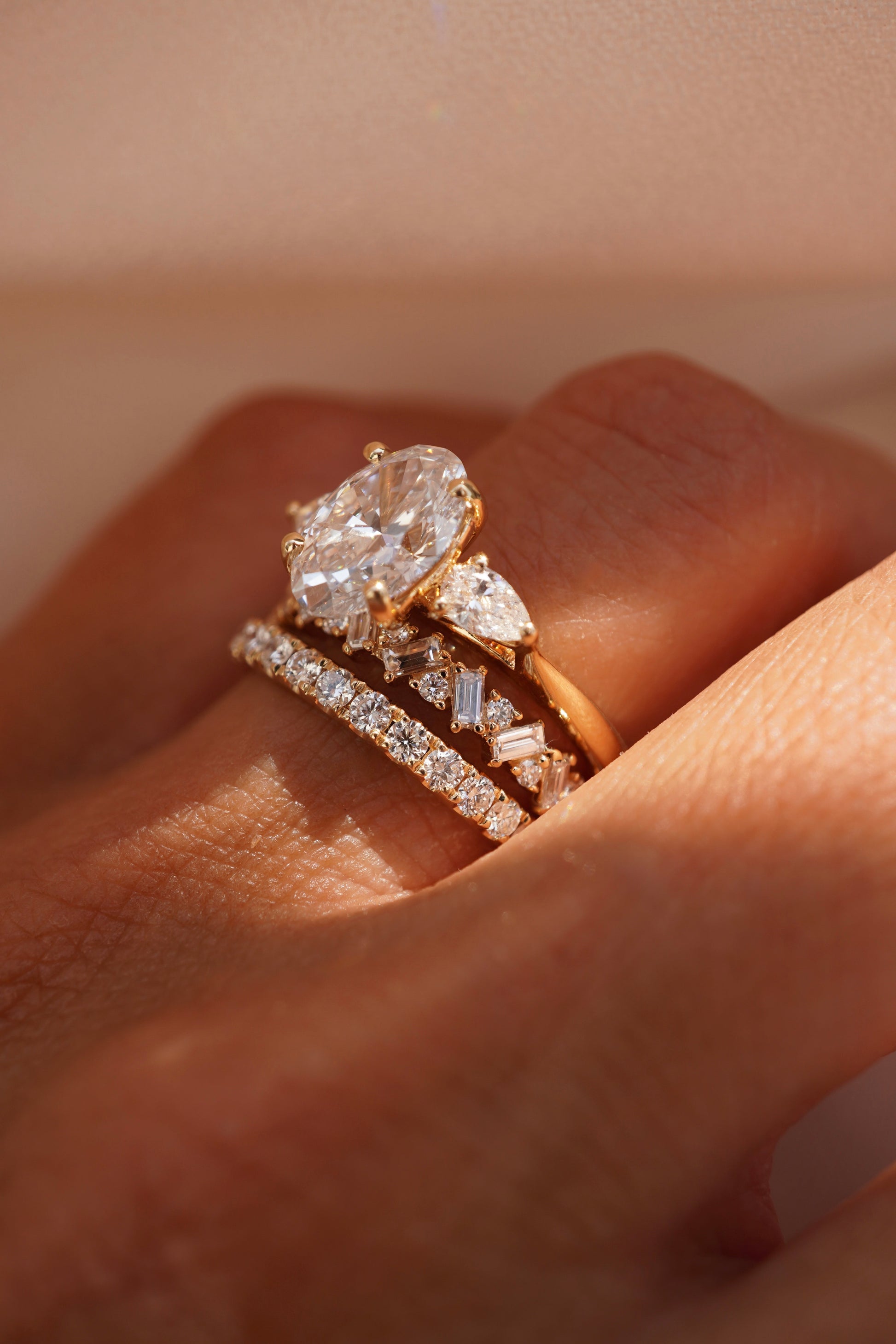 0.35 TCW Round Diamond Curved Pave DEF/VVS Lab Grown Wedding Band