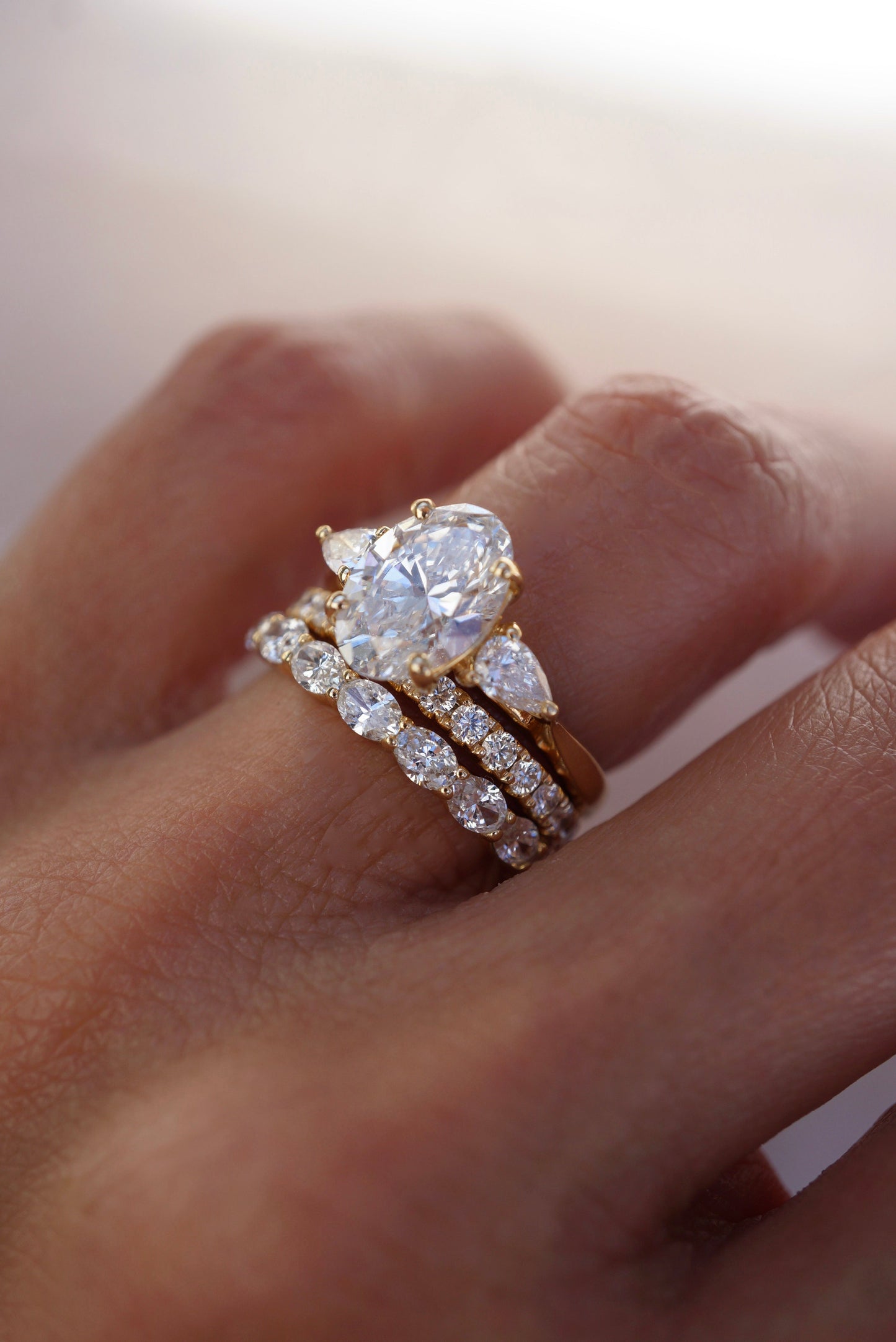 0.35 TCW Round Diamond Curved Pave DEF/VVS Lab Grown Wedding Band