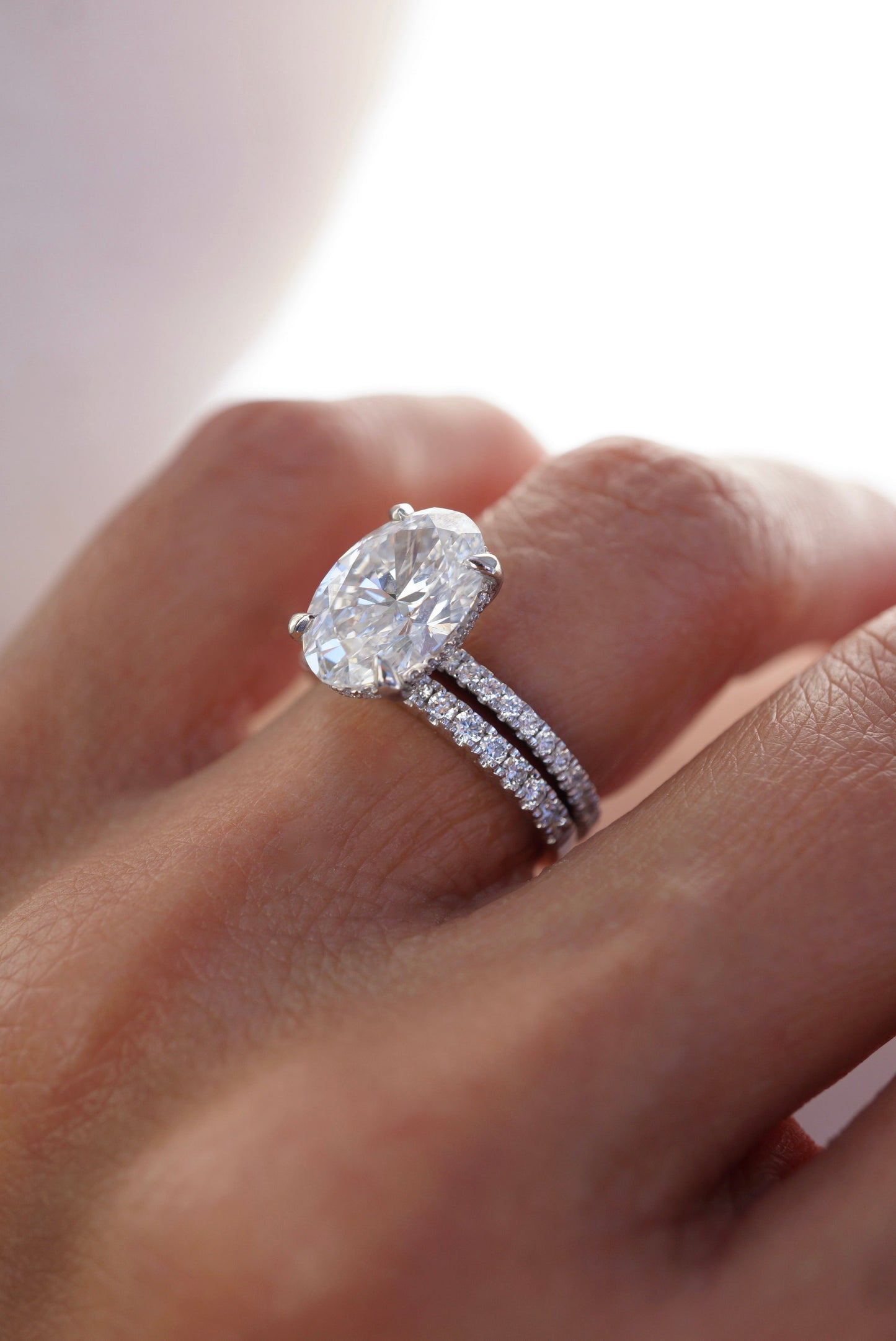 0.35 TCW Round Diamond Curved Pave DEF/VVS Lab Grown Wedding Band