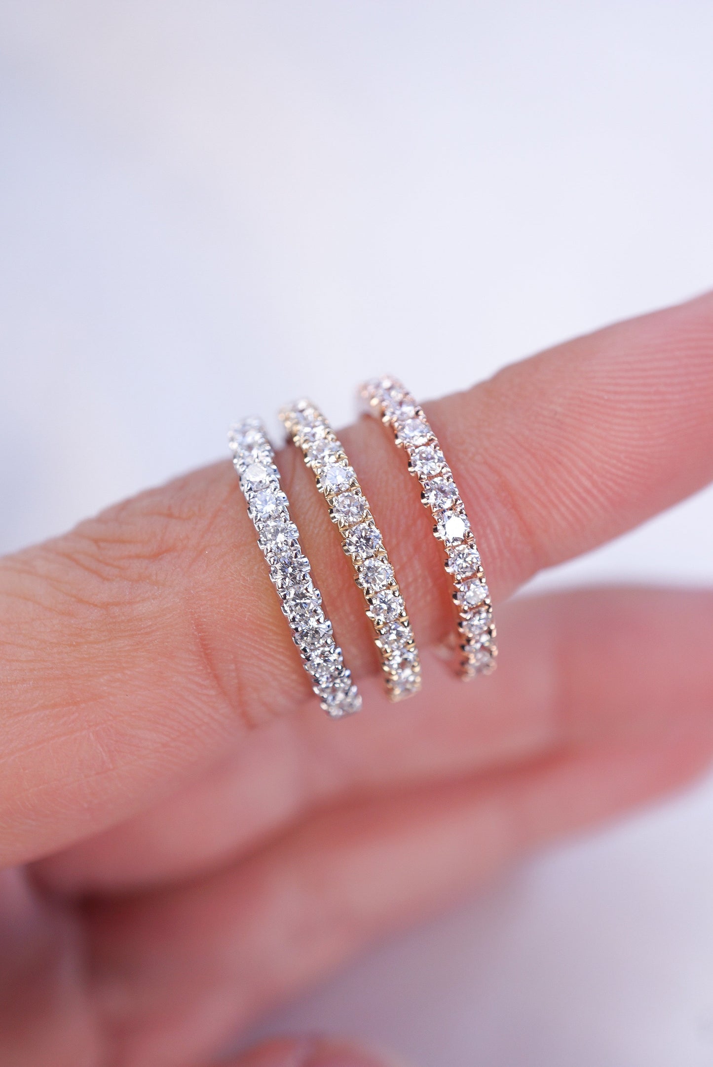 0.35 TCW Round Diamond Curved Pave DEF/VVS Lab Grown Wedding Band
