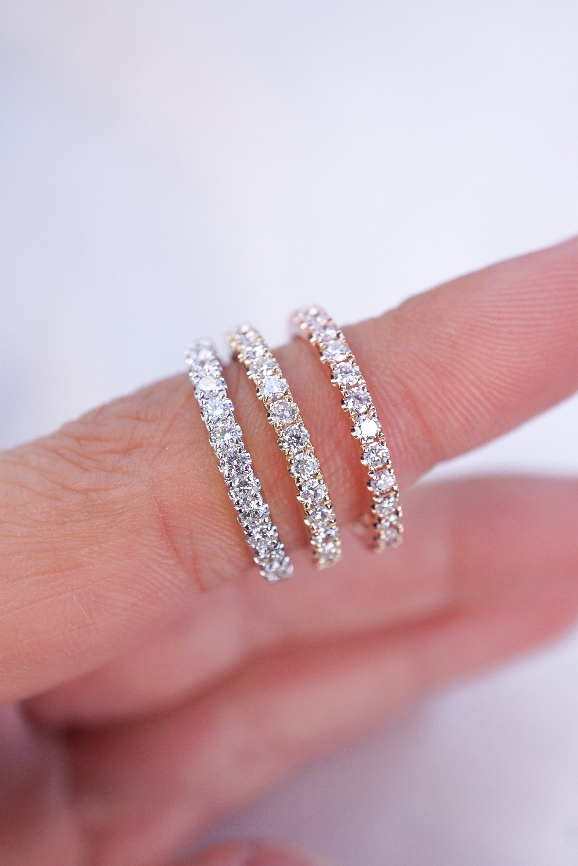 0.35 TCW Round Diamond Curved Pave DEF/VVS Lab Grown Wedding Band
