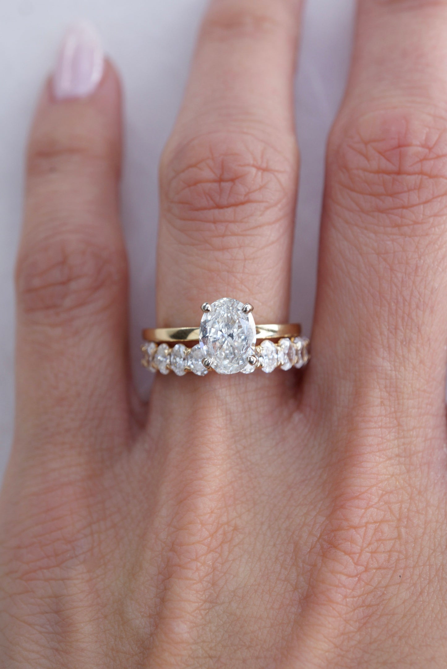 0.35 TCW Round Diamond Curved Pave DEF/VVS Lab Grown Wedding Band