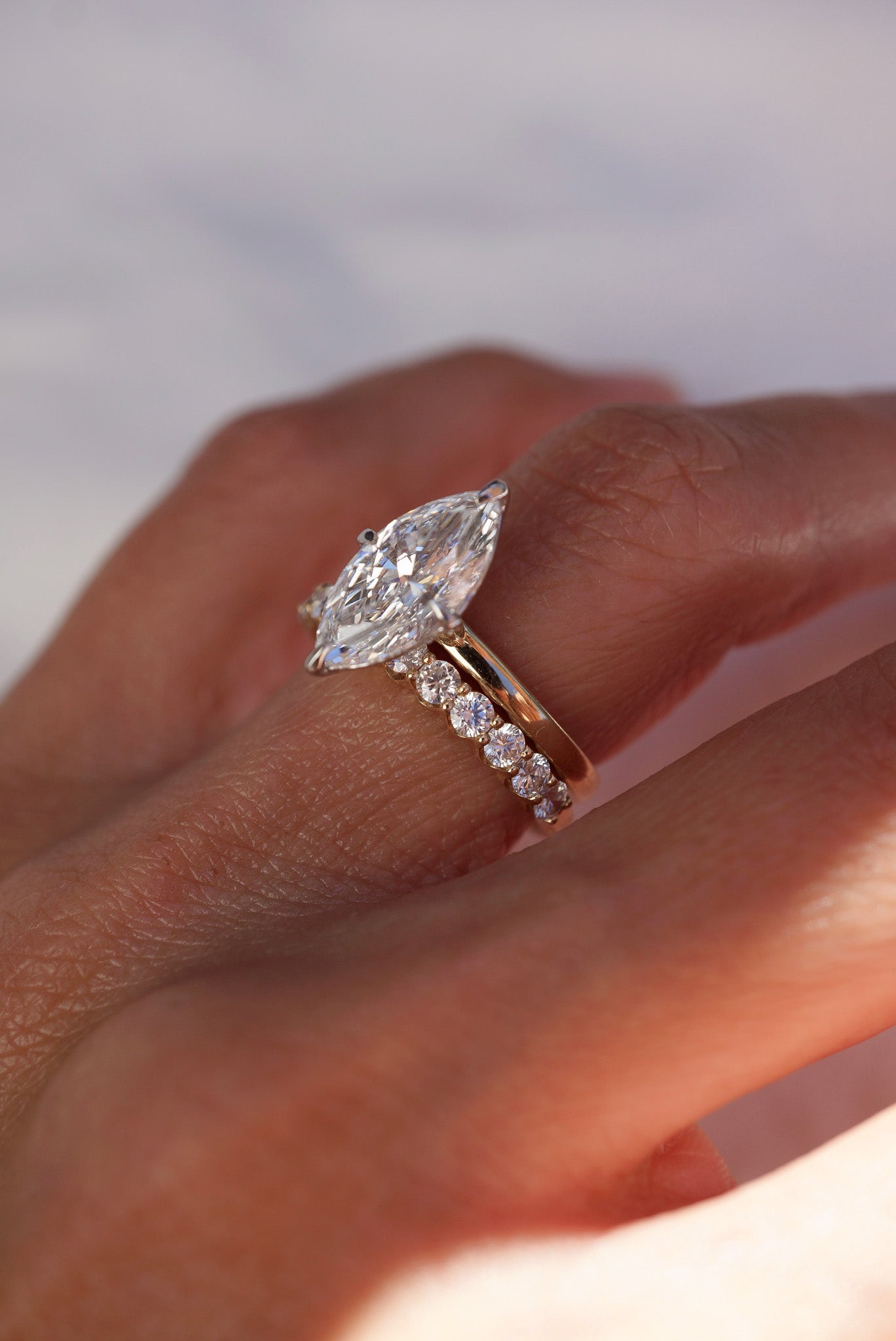 0.35 TCW Round Diamond Curved Pave DEF/VVS Lab Grown Wedding Band