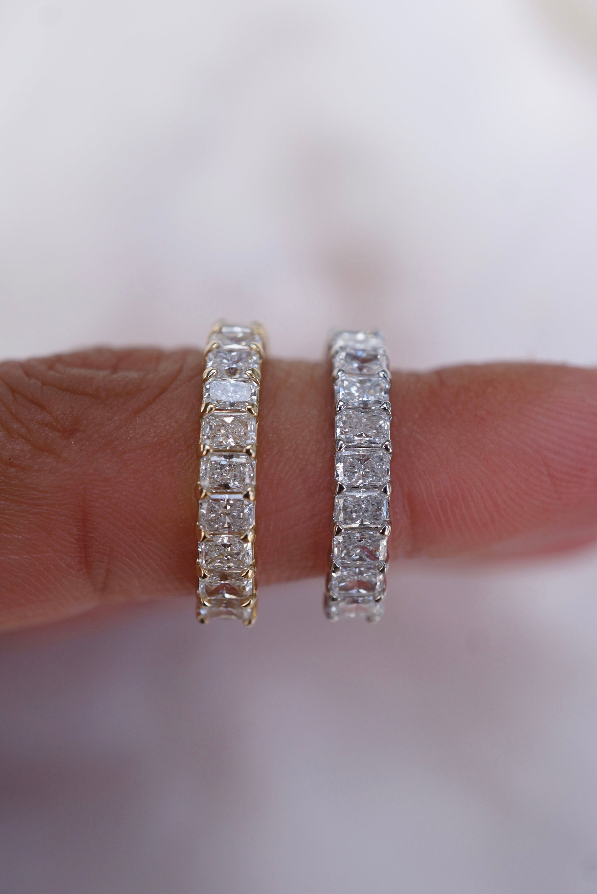 0.35 TCW Round Diamond Curved Pave DEF/VVS Lab Grown Wedding Band