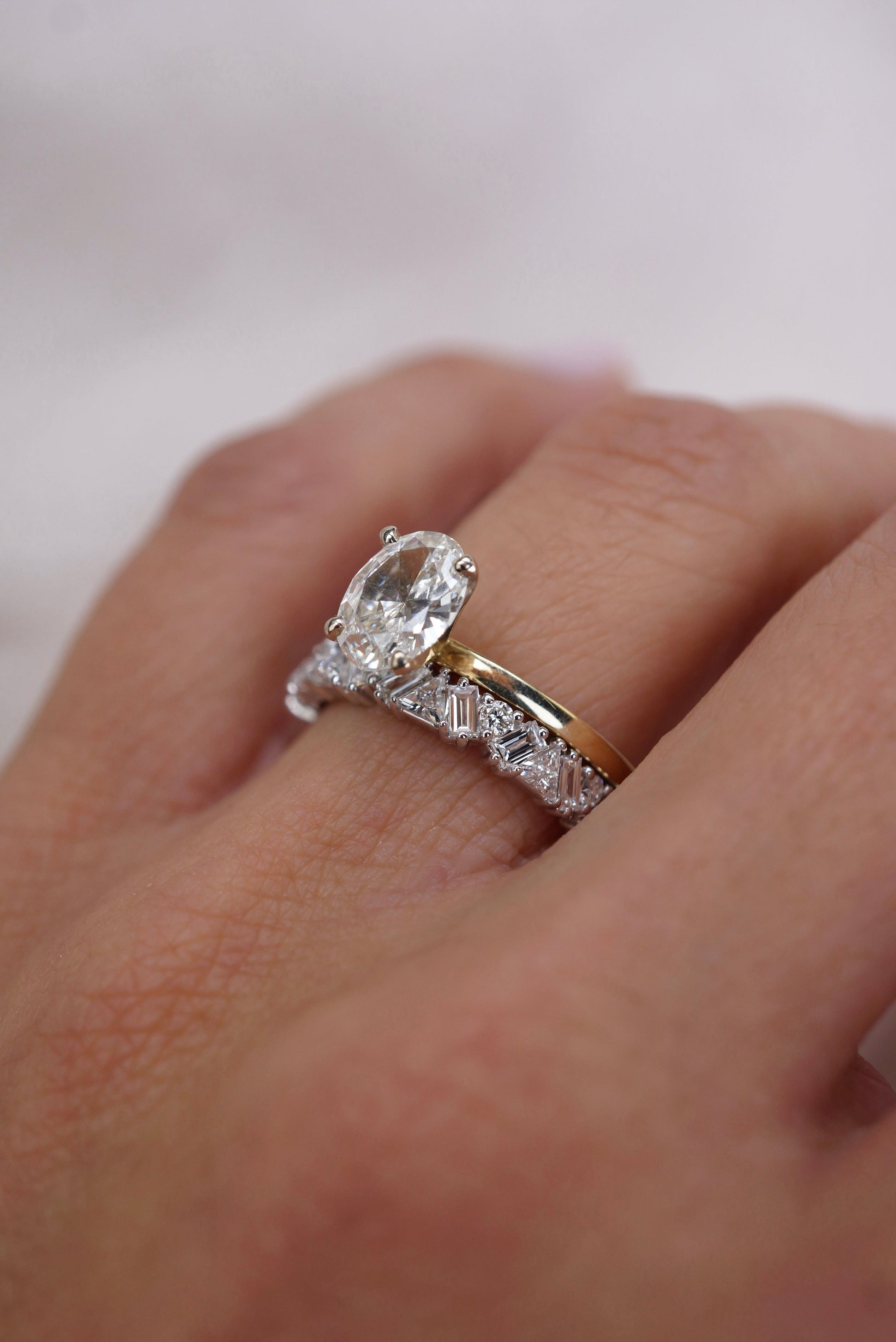 0.35 TCW Round Diamond Curved Pave DEF/VVS Lab Grown Wedding Band