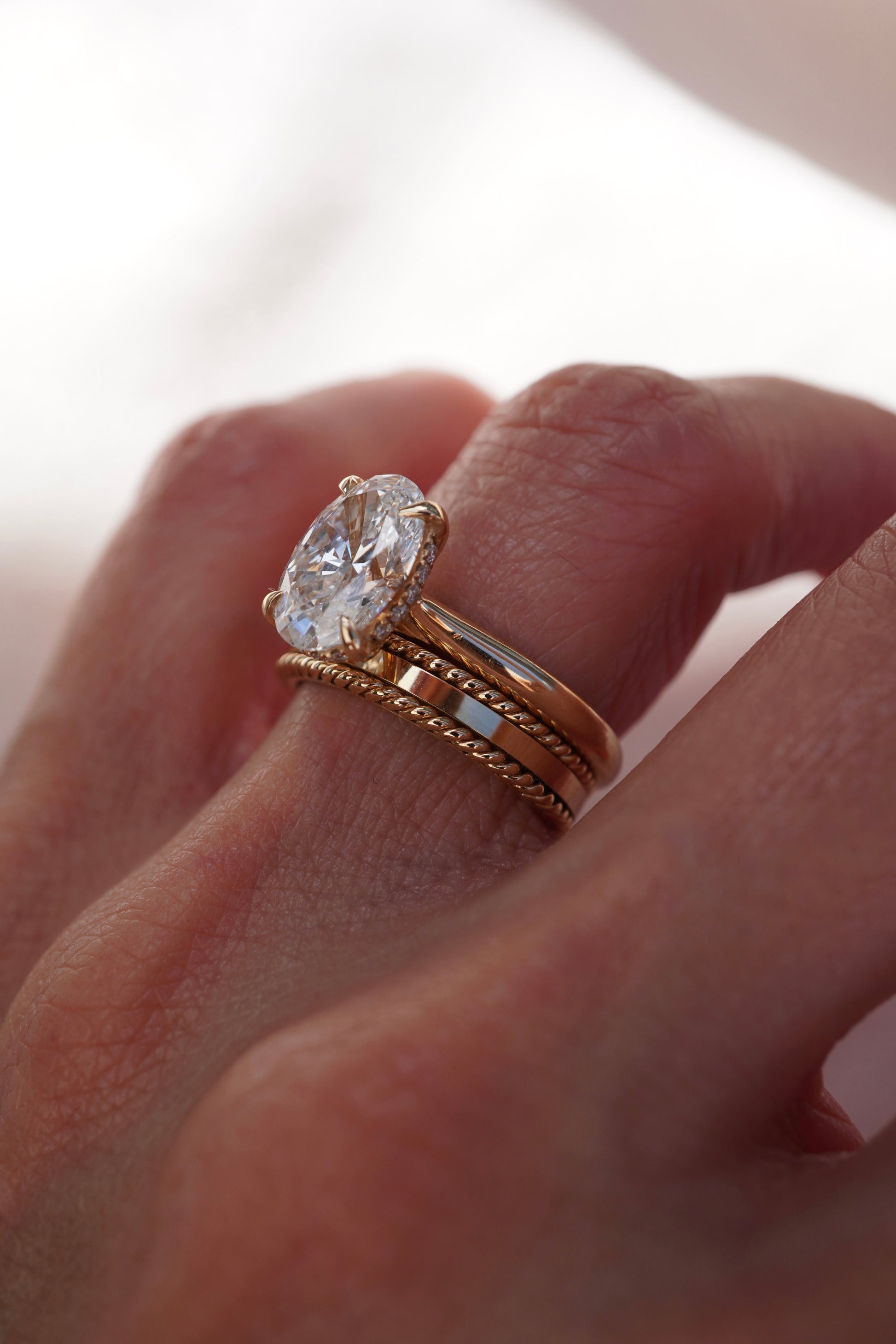 0.35 TCW Round Diamond Curved Pave DEF/VVS Lab Grown Wedding Band