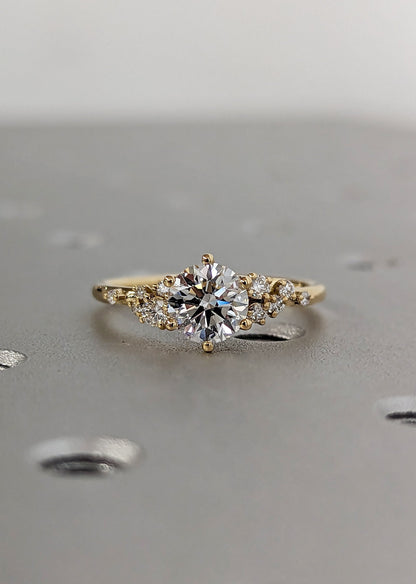 Asscher Three Stones Engagement Ring – 5.75 CT Moissanite Diamond