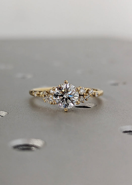 Asscher Three Stones Engagement Ring – 5.75 CT Moissanite Diamond