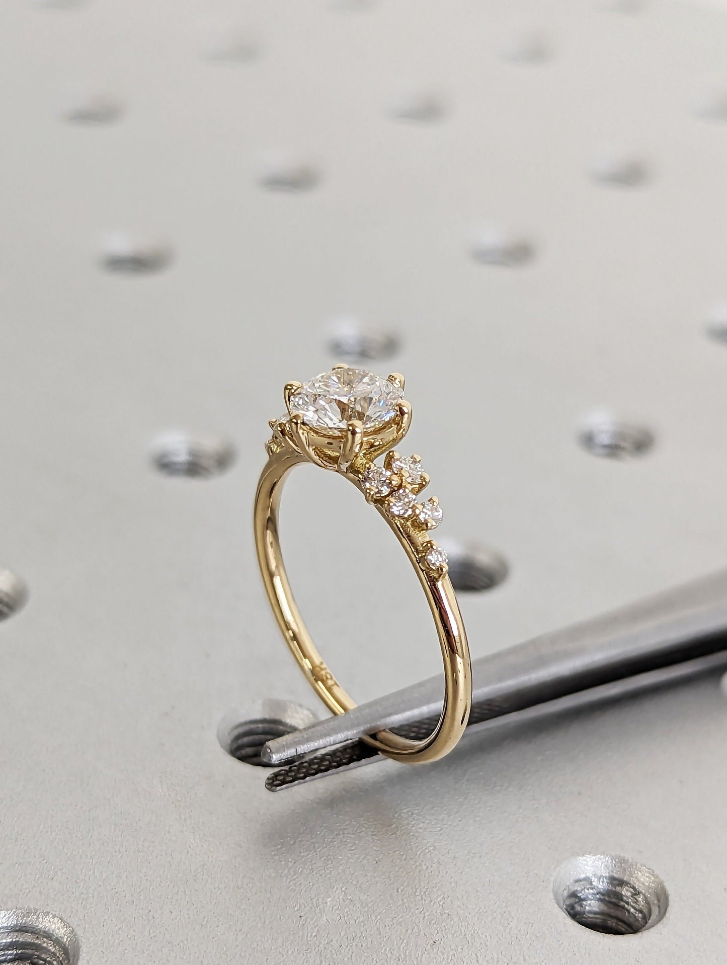 Asscher Three Stones Engagement Ring – 5.75 CT Moissanite Diamond