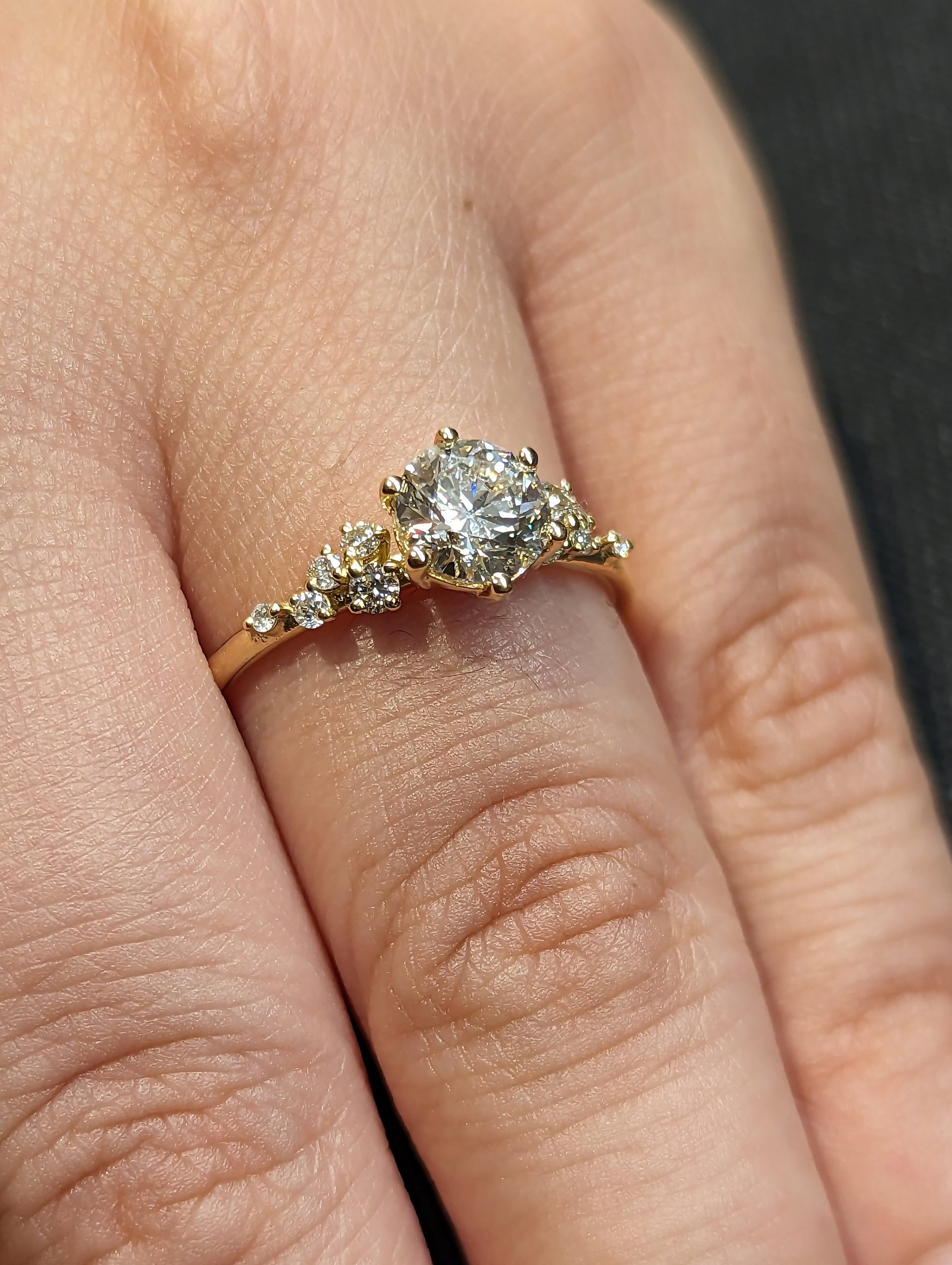 Asscher Three Stones Engagement Ring – 5.75 CT Moissanite Diamond