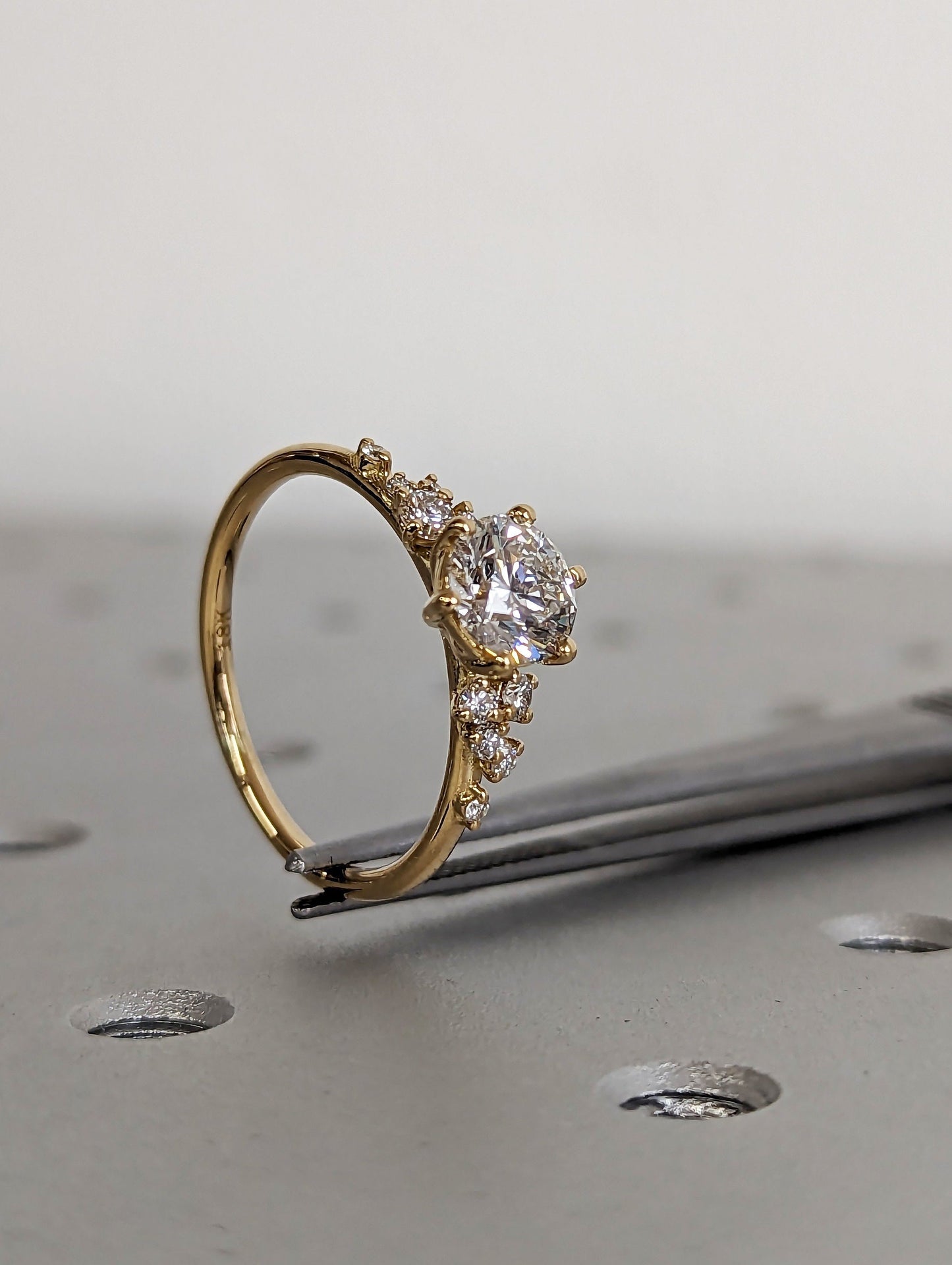 Asscher Three Stones Engagement Ring – 5.75 CT Moissanite Diamond