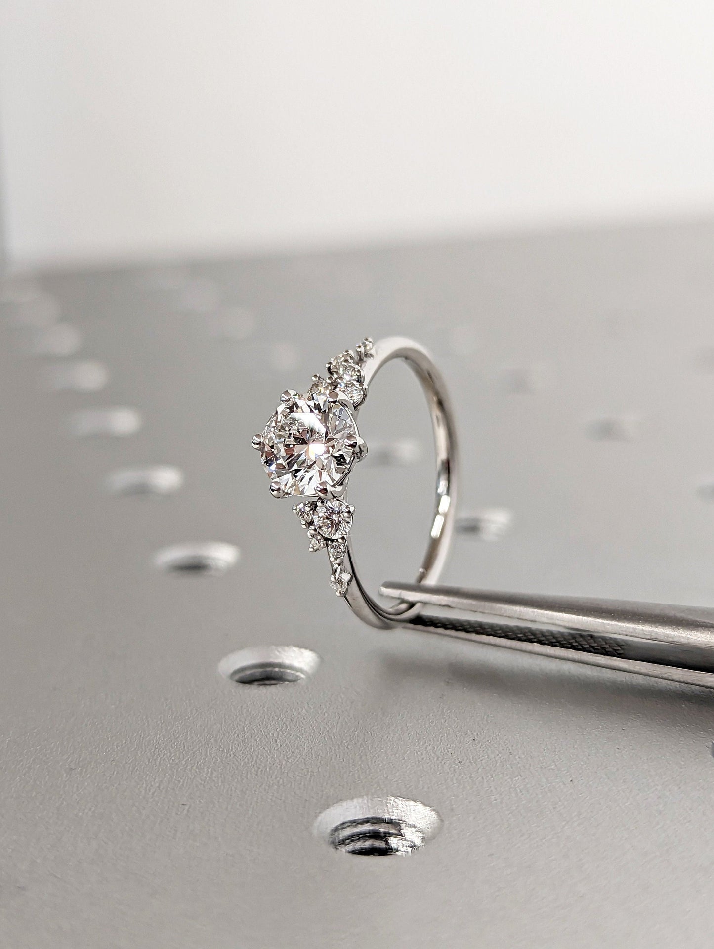 Asscher Three Stones Engagement Ring – 5.75 CT Moissanite Diamond