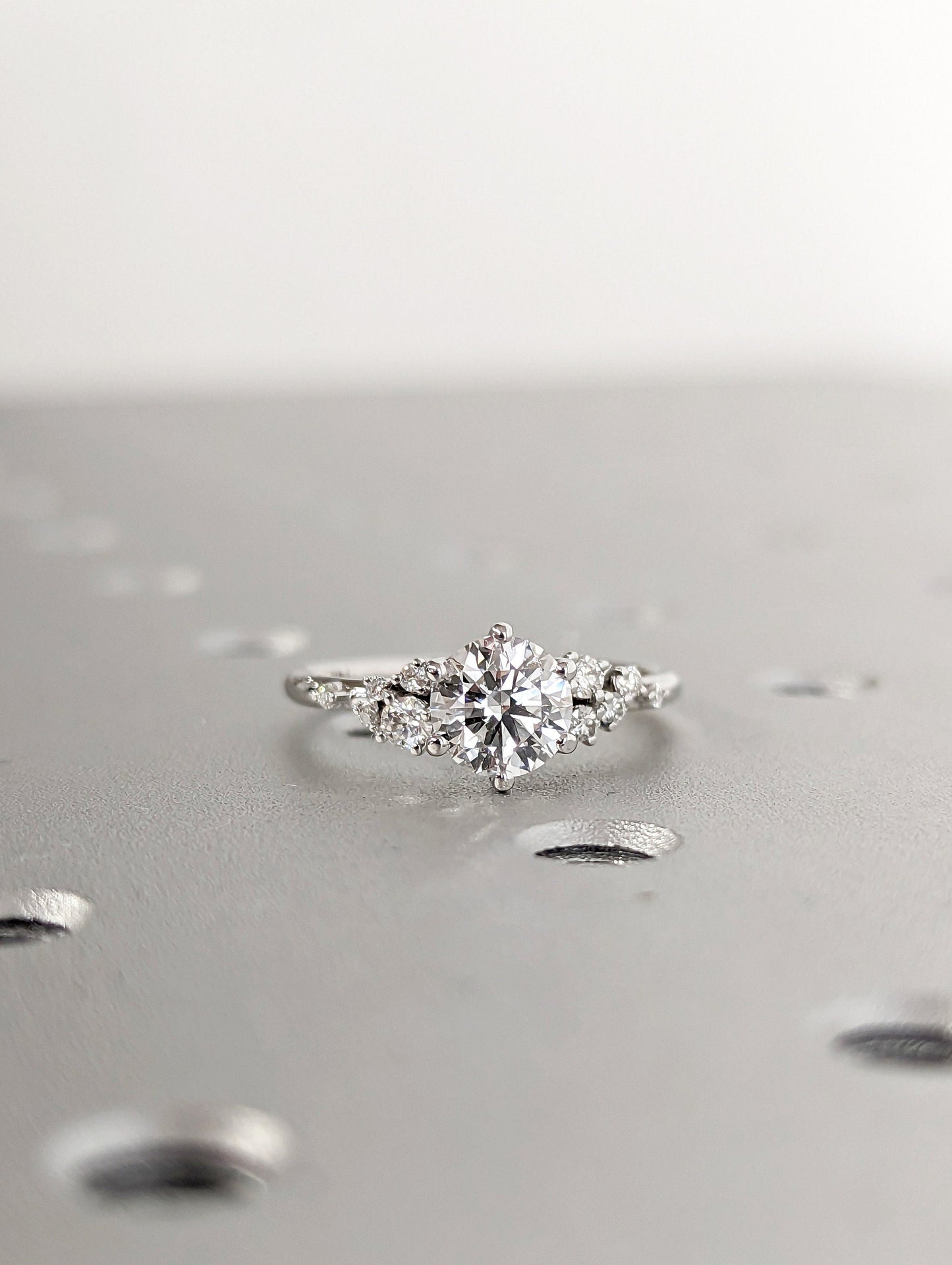 Asscher Three Stones Engagement Ring – 5.75 CT Moissanite Diamond