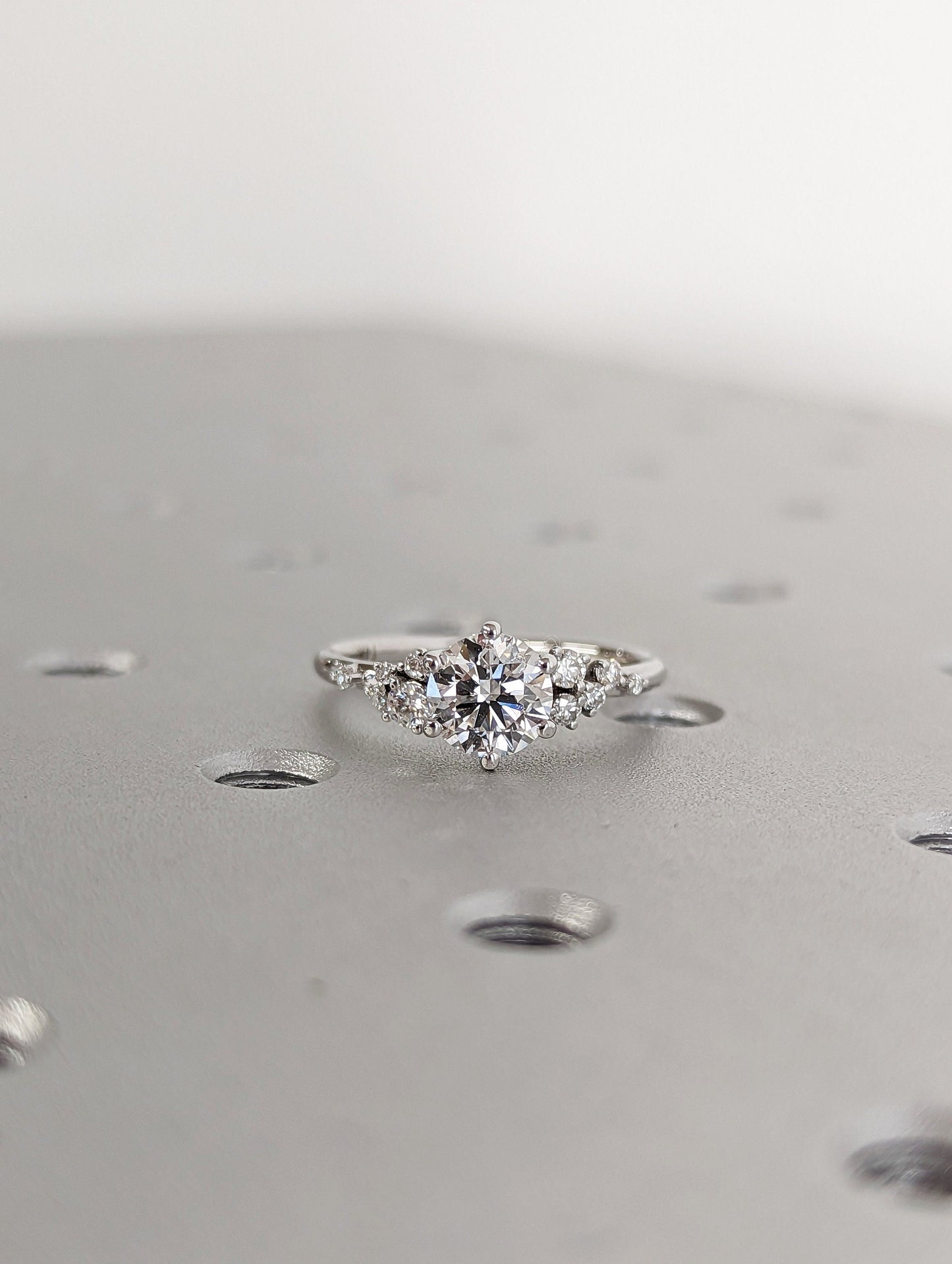 Asscher Three Stones Engagement Ring – 5.75 CT Moissanite Diamond
