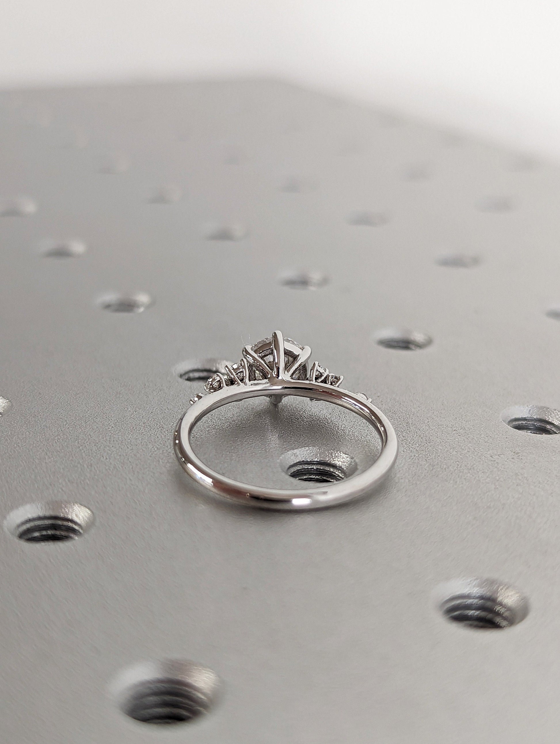 Asscher Three Stones Engagement Ring – 5.75 CT Moissanite Diamond