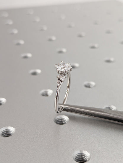 Asscher Three Stones Engagement Ring – 5.75 CT Moissanite Diamond