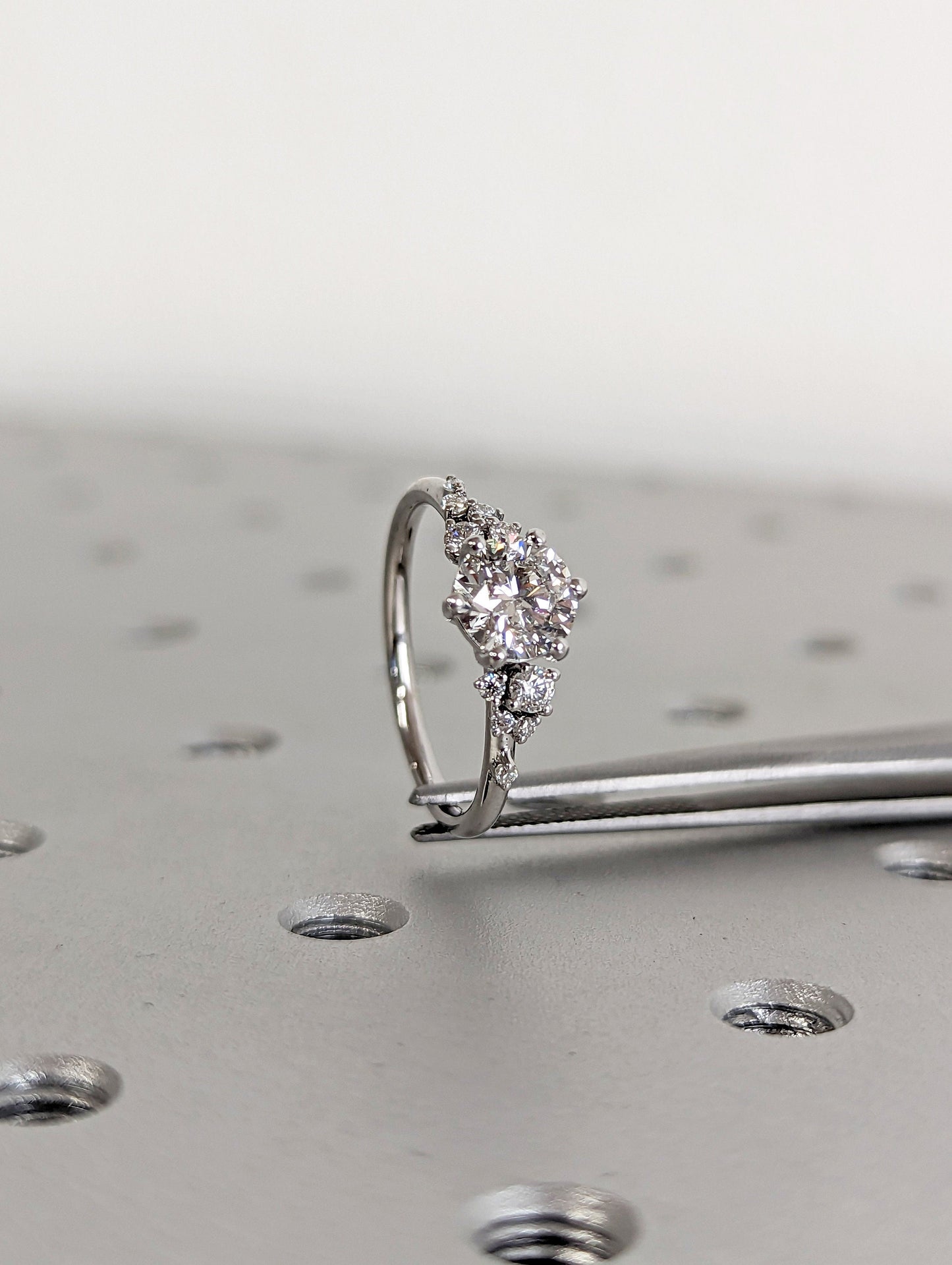Asscher Three Stones Engagement Ring – 5.75 CT Moissanite Diamond