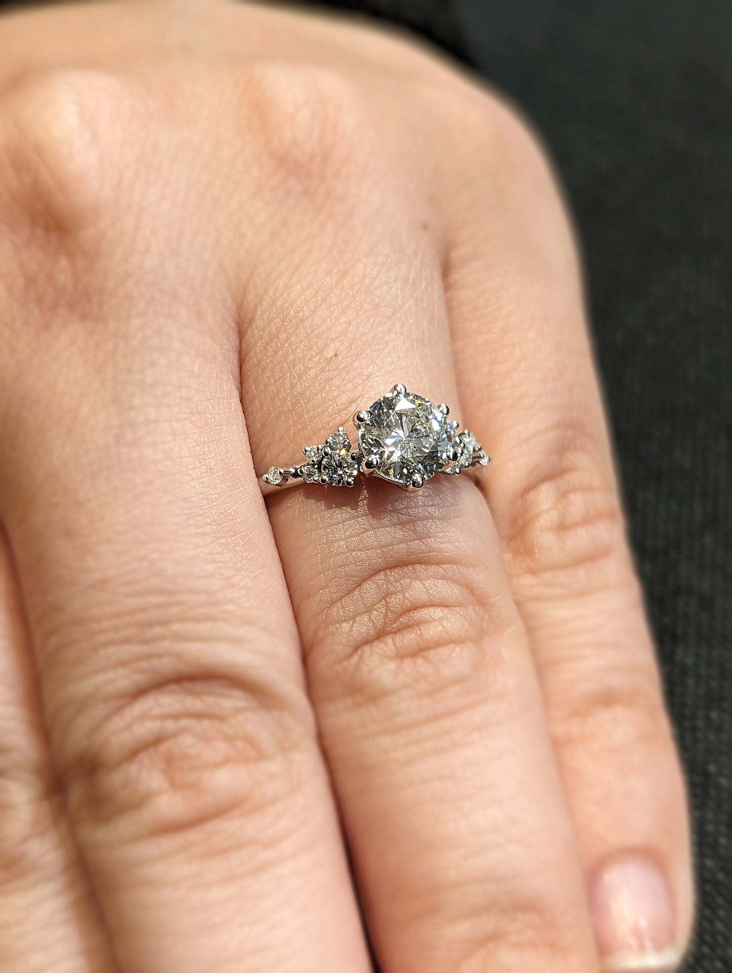 Asscher Three Stones Engagement Ring – 5.75 CT Moissanite Diamond