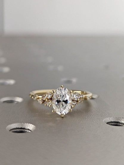 Asscher Three Stones Engagement Ring – 5.75 CT Moissanite Diamond