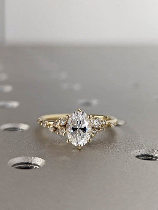 Asscher Three Stones Engagement Ring – 5.75 CT Moissanite Diamond