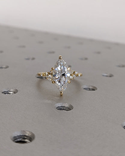 Asscher Three Stones Engagement Ring – 5.75 CT Moissanite Diamond