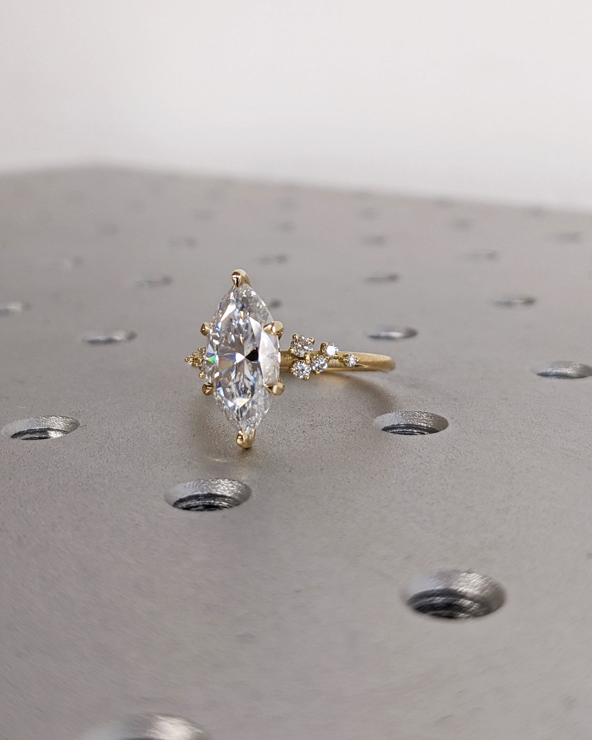 Asscher Three Stones Engagement Ring – 5.75 CT Moissanite Diamond