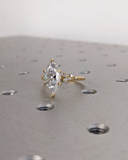 Asscher Three Stones Engagement Ring – 5.75 CT Moissanite Diamond