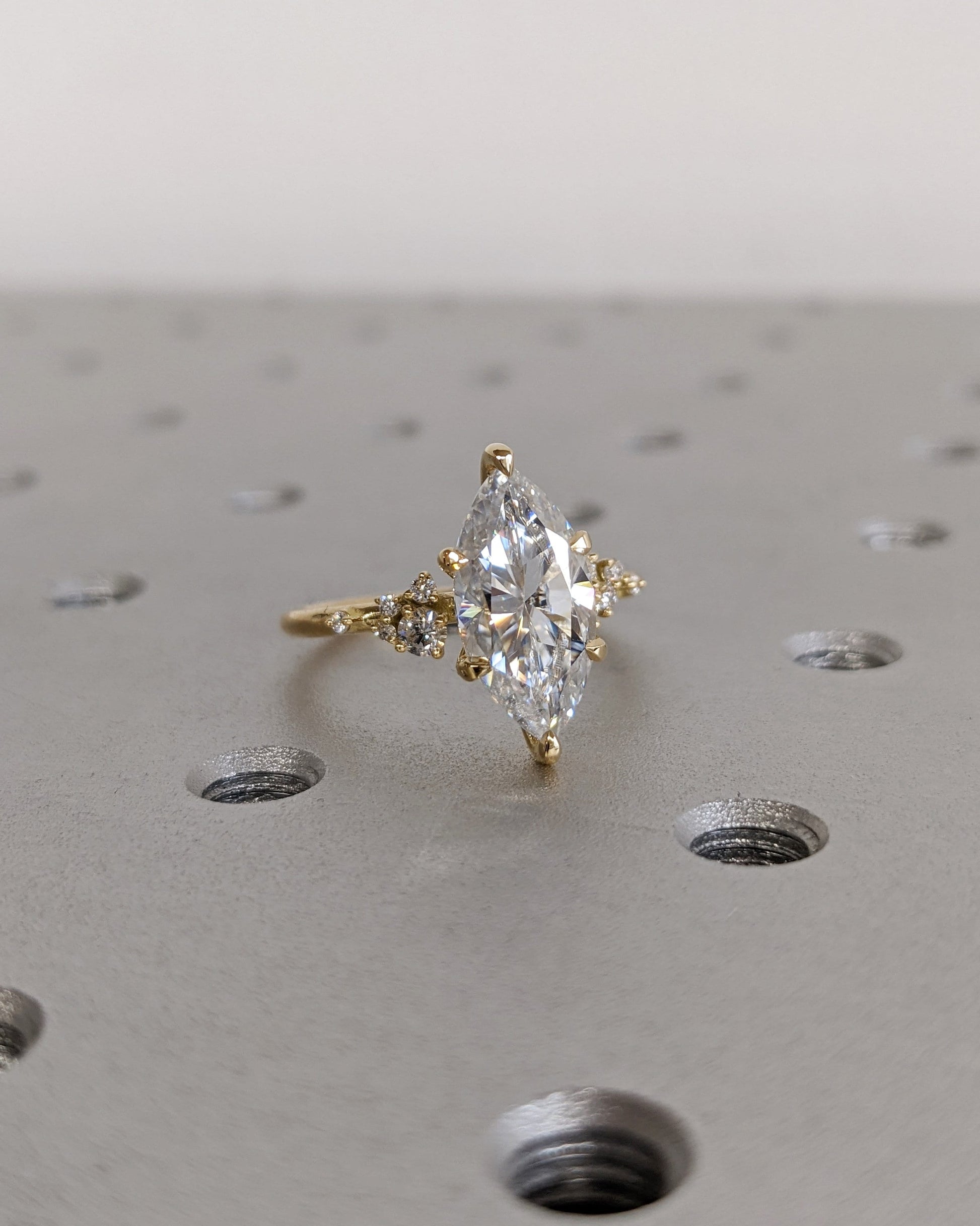 Asscher Three Stones Engagement Ring – 5.75 CT Moissanite Diamond