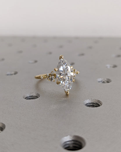 Asscher Three Stones Engagement Ring – 5.75 CT Moissanite Diamond