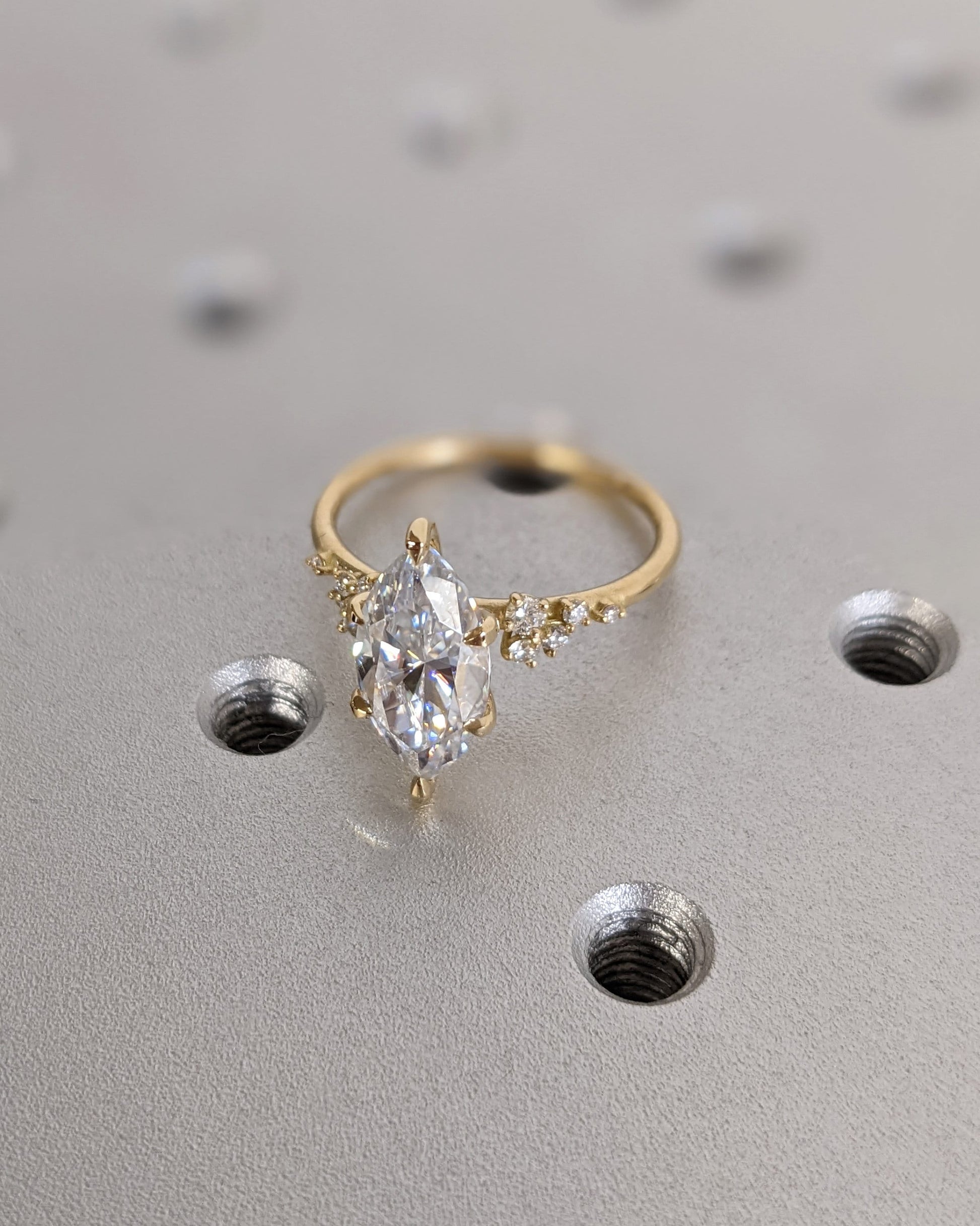 Asscher Three Stones Engagement Ring – 5.75 CT Moissanite Diamond