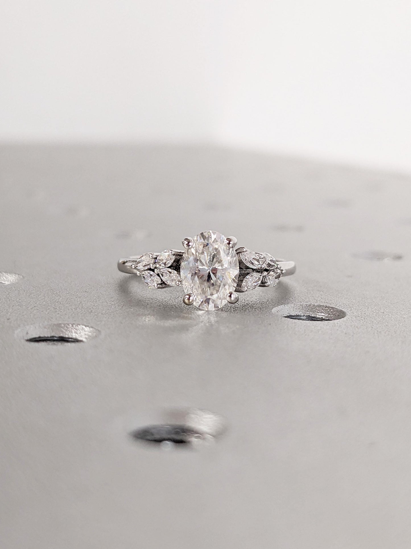 Asscher Three Stones Engagement Ring – 5.75 CT Moissanite Diamond