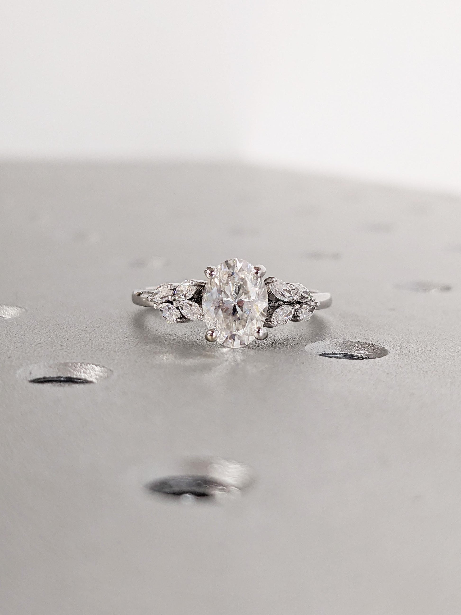 Asscher Three Stones Engagement Ring – 5.75 CT Moissanite Diamond