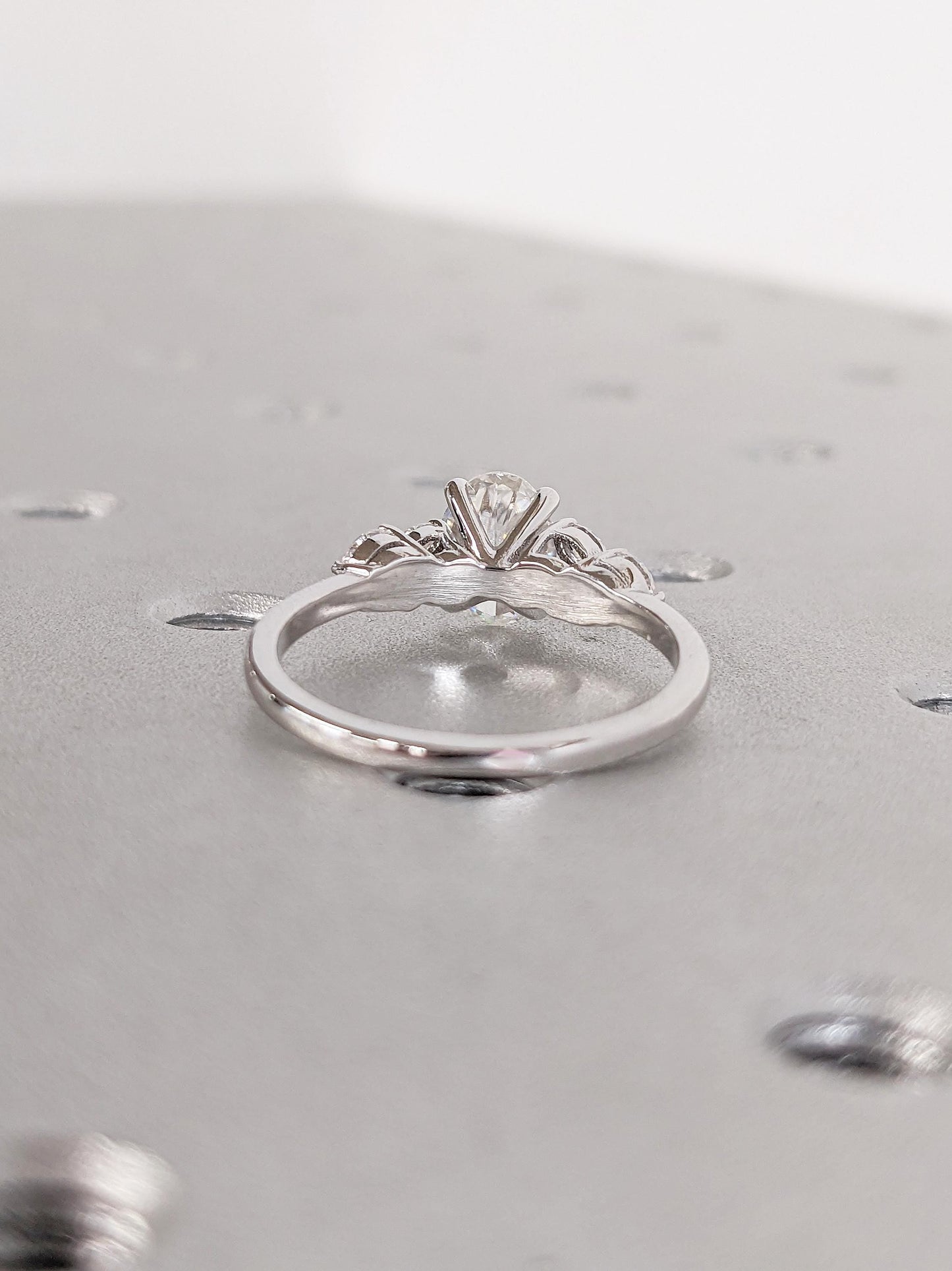 Asscher Three Stones Engagement Ring – 5.75 CT Moissanite Diamond