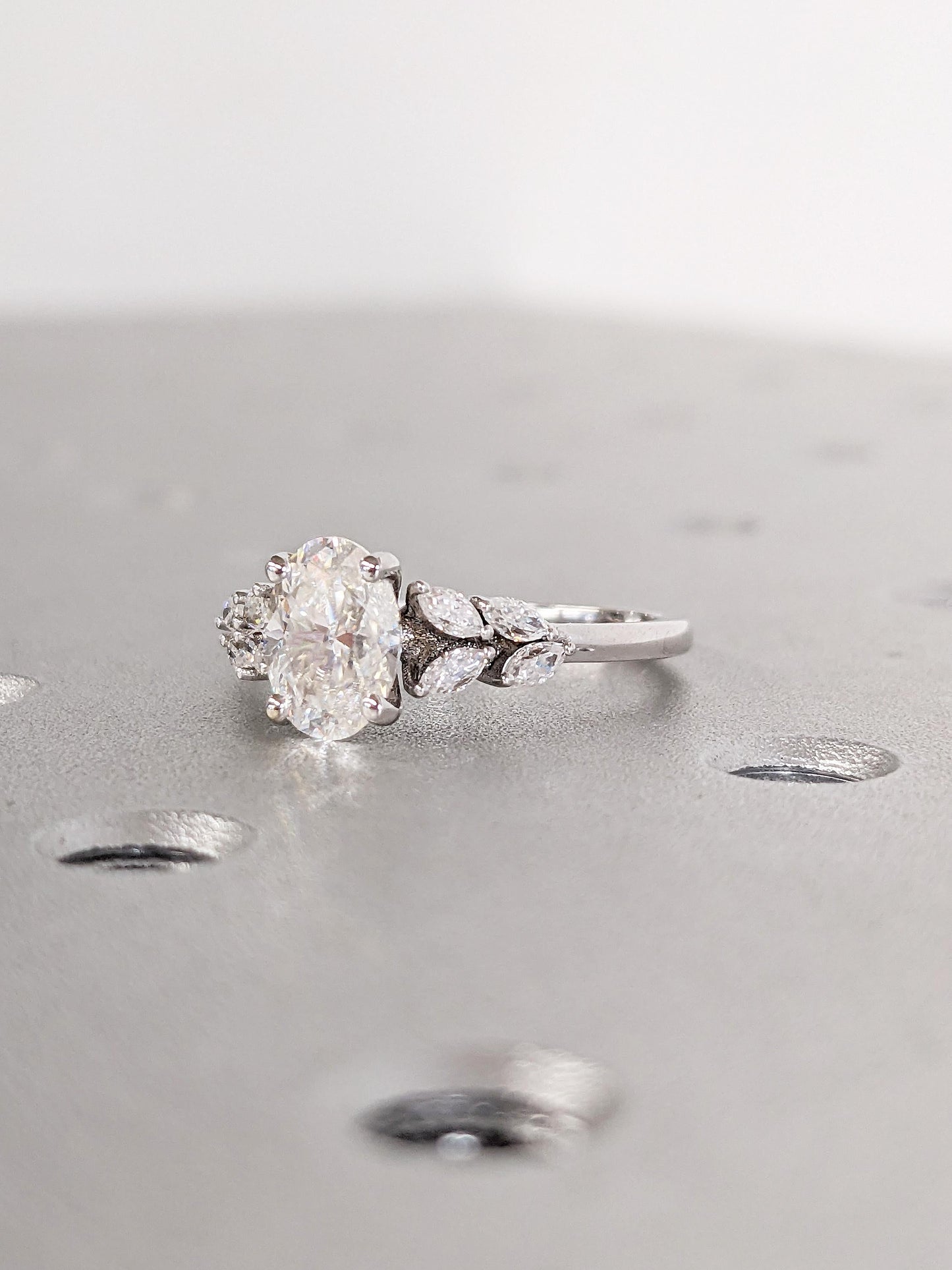 Asscher Three Stones Engagement Ring – 5.75 CT Moissanite Diamond