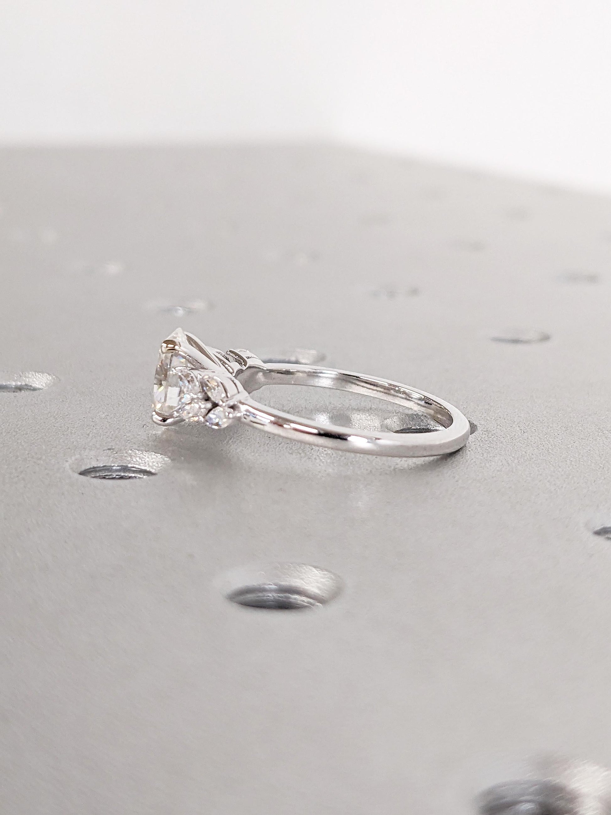 Asscher Three Stones Engagement Ring – 5.75 CT Moissanite Diamond