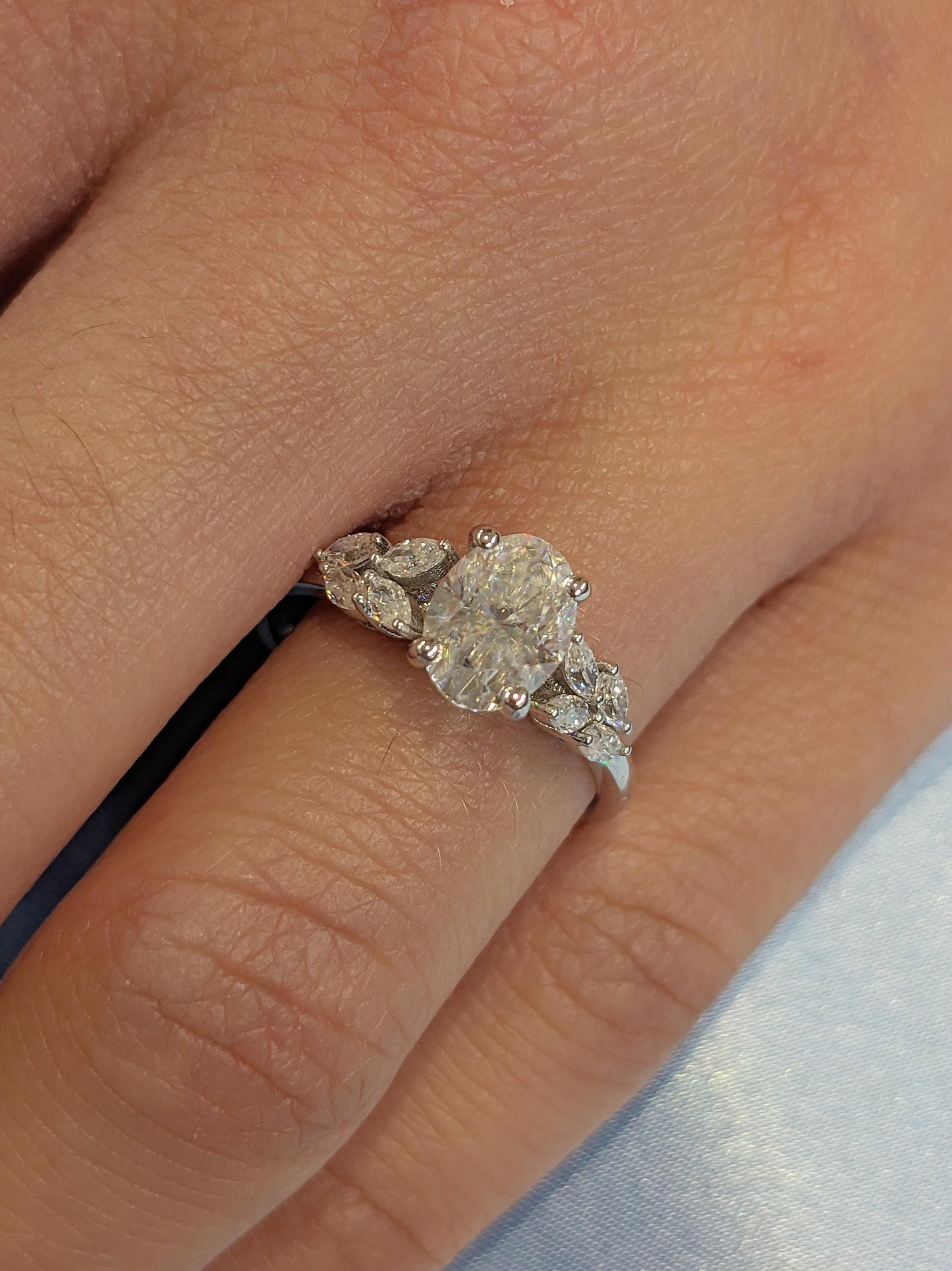 Asscher Three Stones Engagement Ring – 5.75 CT Moissanite Diamond