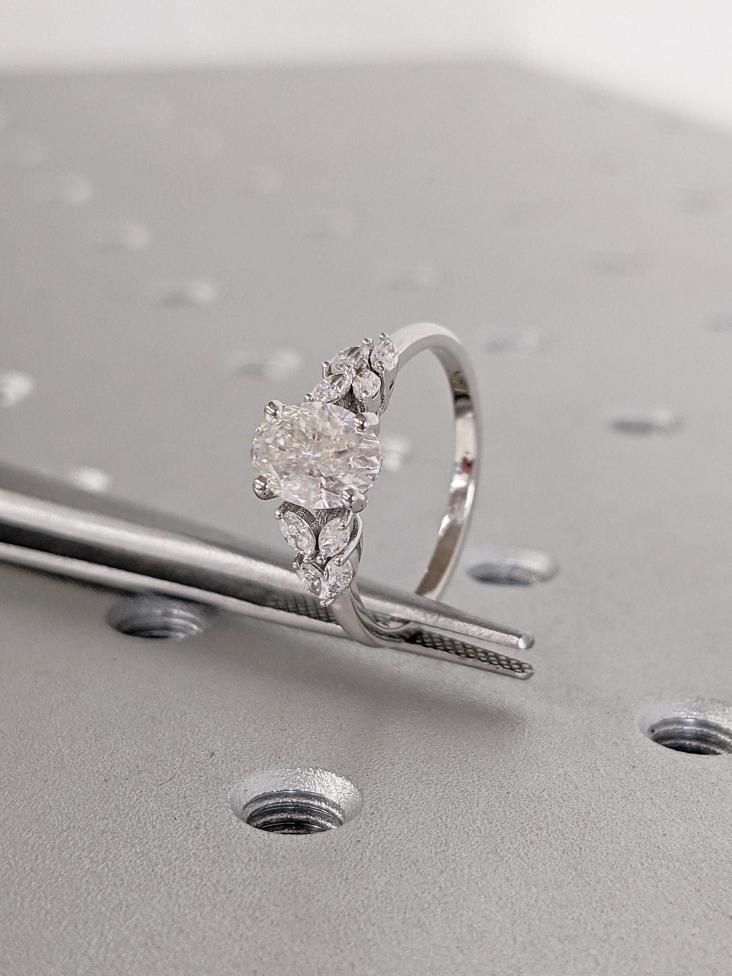 Asscher Three Stones Engagement Ring – 5.75 CT Moissanite Diamond