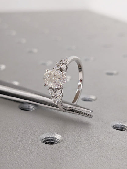 Asscher Three Stones Engagement Ring – 5.75 CT Moissanite Diamond