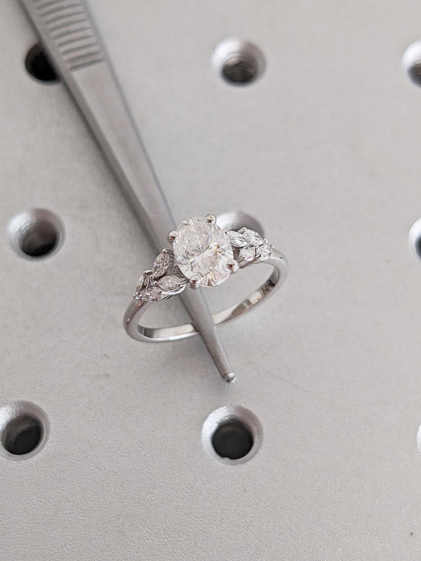 Asscher Three Stones Engagement Ring – 5.75 CT Moissanite Diamond