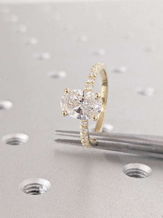 Asscher Three Stones Engagement Ring – 5.75 CT Moissanite Diamond