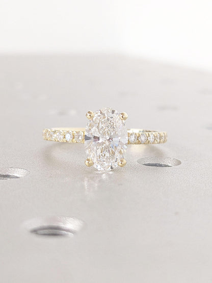 Asscher Three Stones Engagement Ring – 5.75 CT Moissanite Diamond